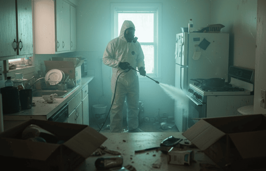 Уборка после смерти человека в Гомеле 